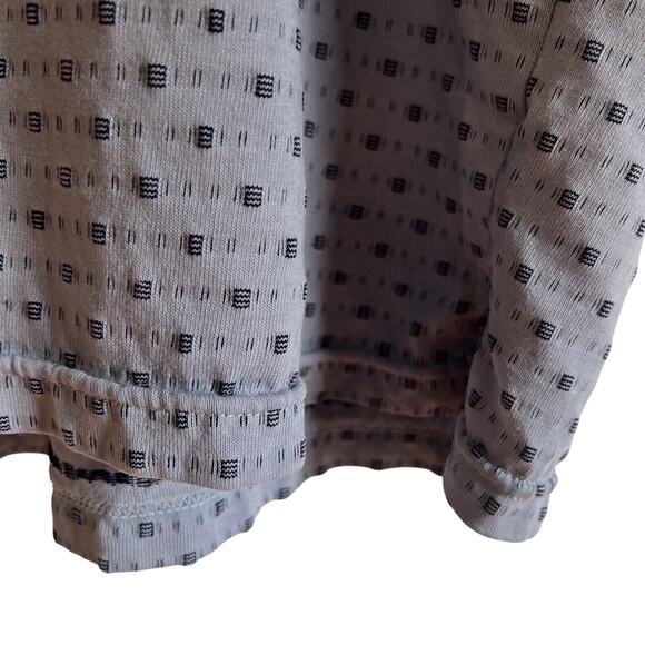 Vtg Yves Saint Laurent Polo Shirt Men's Sz M 100% Cotton Blue Gray Geometric - Picture 4 of 16